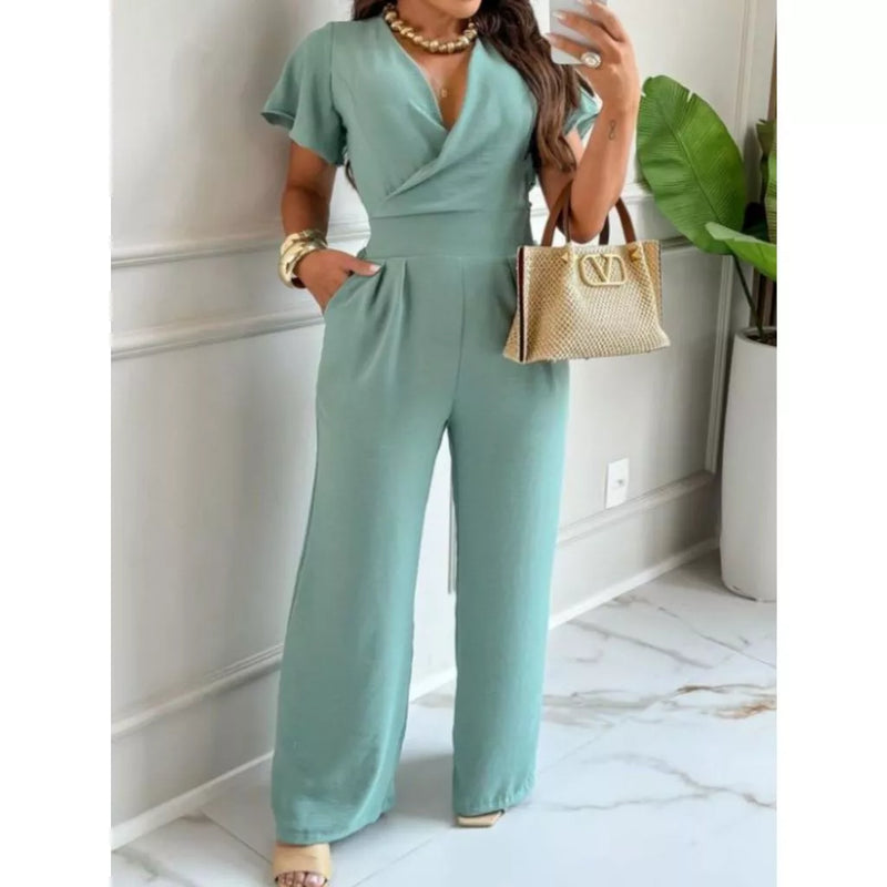 Macacão Feminino Elegante Pantalona